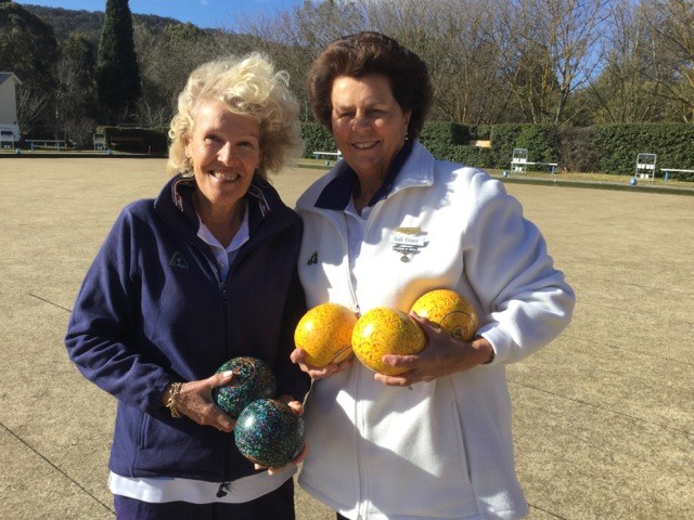 2017 District Three Bowl Pairs Winners, Fran Post and Gail Fraser.