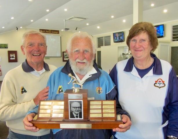 Winners of the Bert Swan Trophy 2018 David Chambers, Howard Lewis and Sylvia Handley