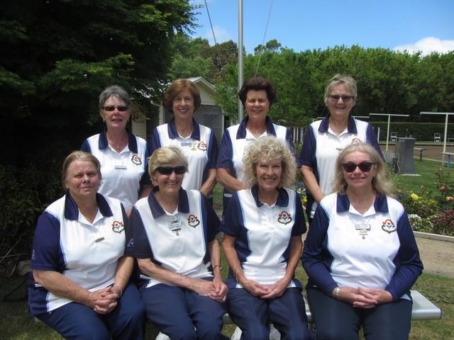 2018 Club Champions (L-R) Back Row: Christie Williams, Marian Scriven, Gail Fraser, Sue Jackson (L-R) Front Row: Lorna Lewis, Reta South, Fran Post, Lynne Boshier