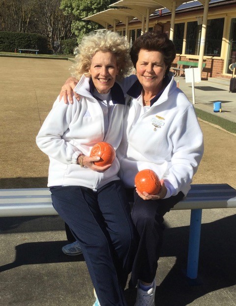 2018 District Three Bowl Pairs Winners, Fran Post and Gail Fraser.