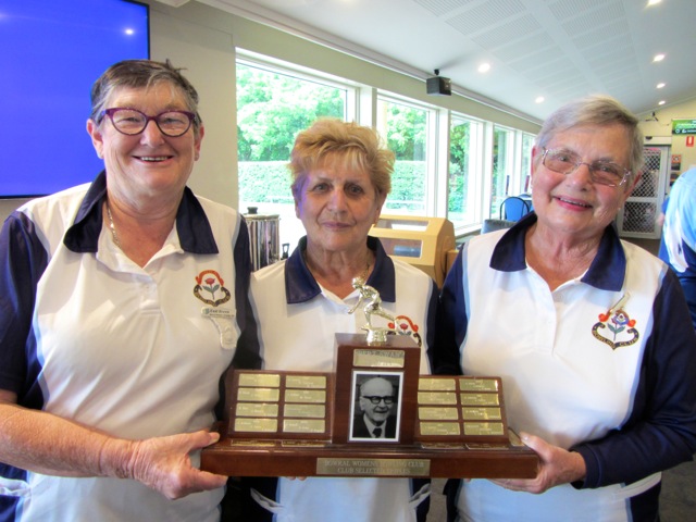 Winners of the Bert Swan Trophy 2017 Enid Brown, Ervy Richetti and Elaine Jones.